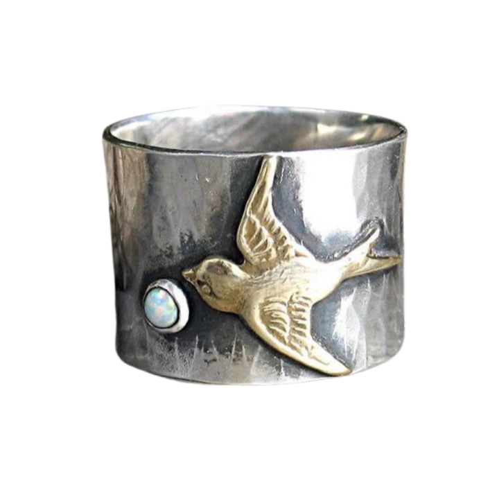 AILARA – Vintage-Kolibriring aus Sterlingsilber