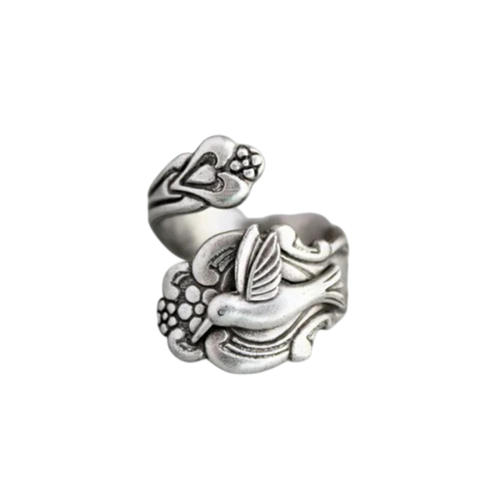 AYAM – Kolibri-Blütenring in Silber