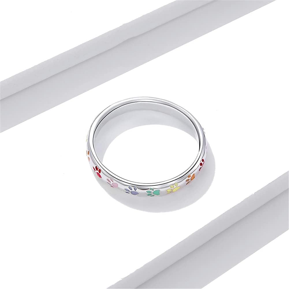 Sterling Silver Ring with Paw Design 4