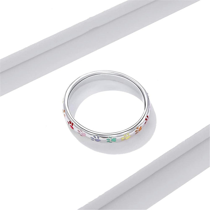 Sterling Silver Ring with Paw Design 4