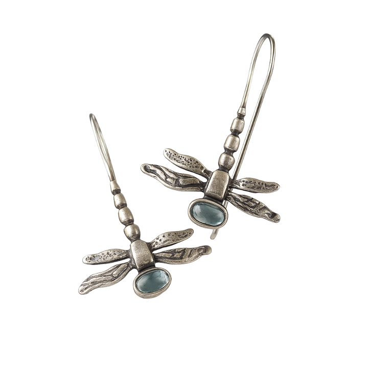 ALUNA – Vintage-Libellenohrringe aus Silber