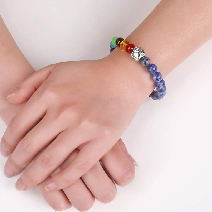Rainbow Bridge Memorial Bracelet – 7 Chakra Bead Gift for Pet Loss 3