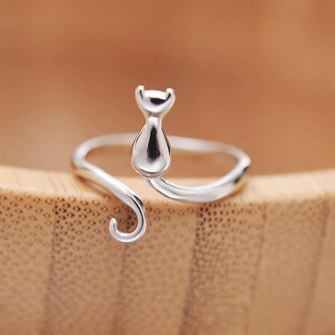Vintage Kitty Open Ring 1