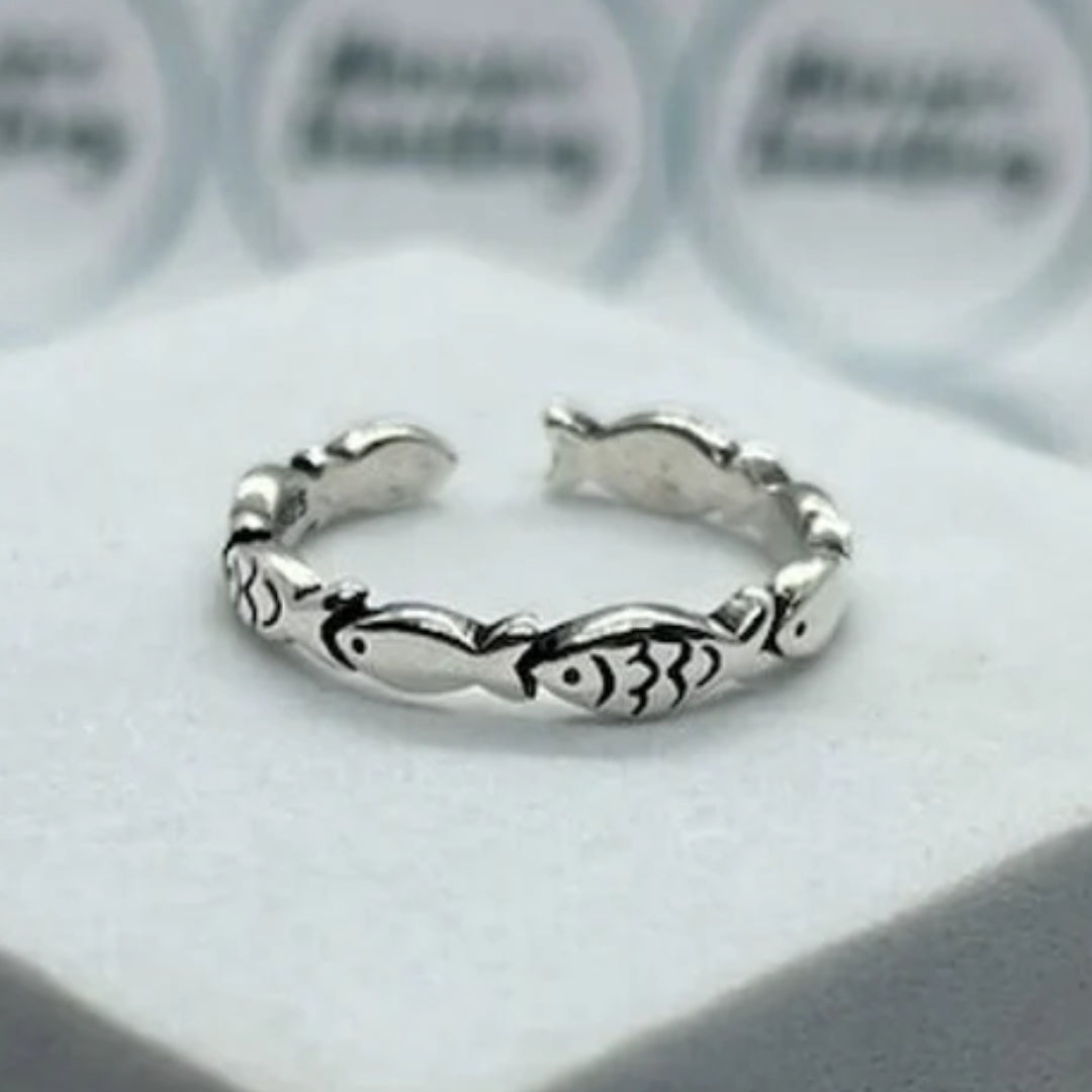 Vintage Silver Fish Ring 1