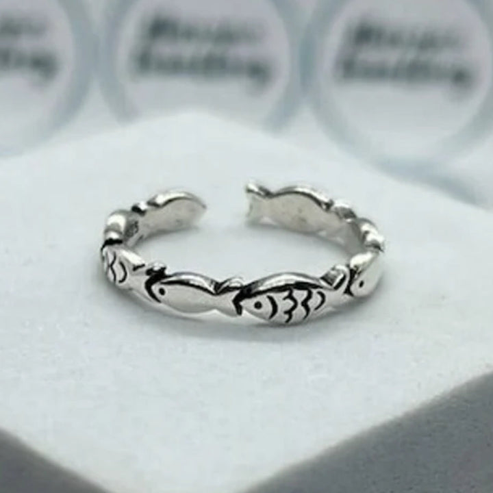 Vintage Silver Fish Ring 1