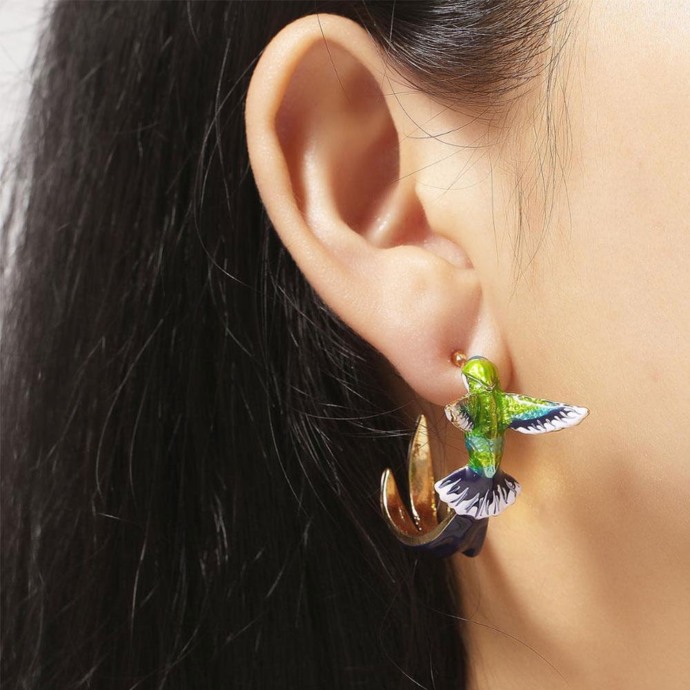 Unique Creative Hummingbird Earrings 2