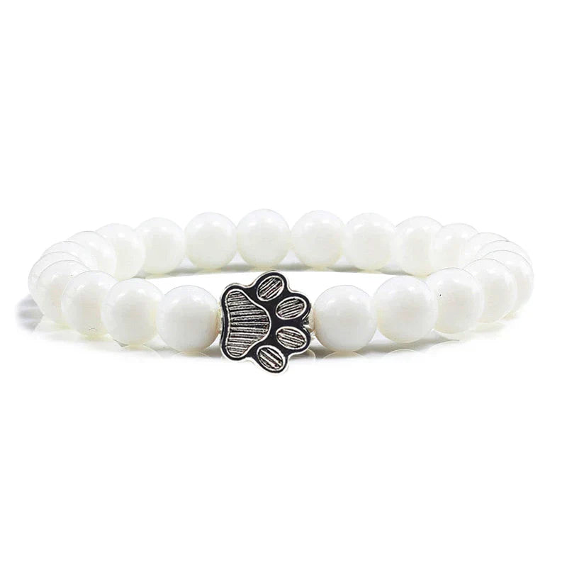 Beaded Paw Bracelet – Natural Stone Design 6