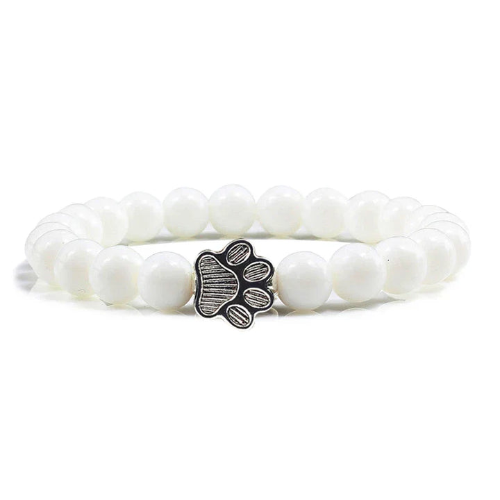 Beaded Paw Bracelet – Natural Stone Design 6