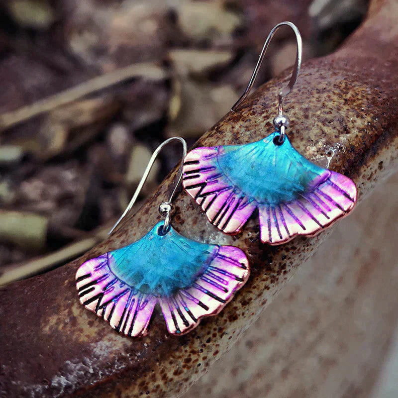 Blue butterfly boho earrings in sterling silver 2