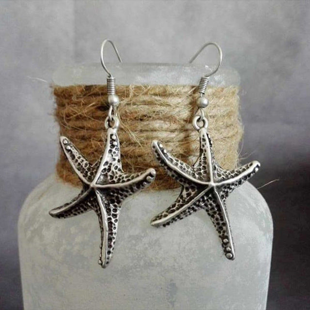 Vintage Silver Starfish Earrings 1
