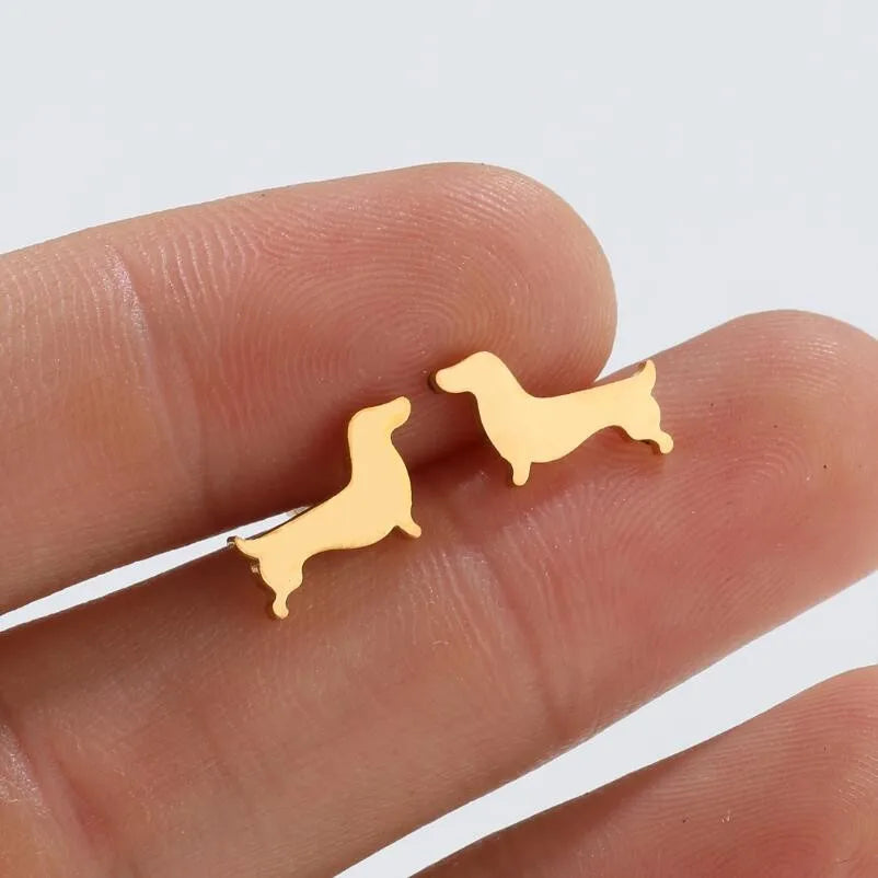 Dachshund -Bolzenohrringe 4