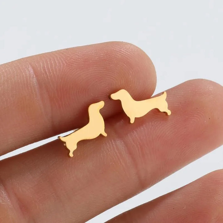 Dachshund -Bolzenohrringe 4