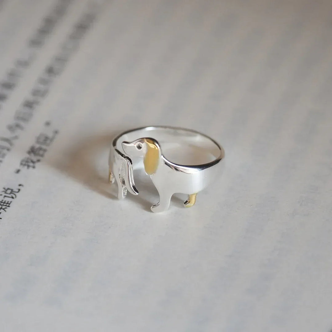 925 Sterling Silver Dachshund Ring – Adjustable Fit 3