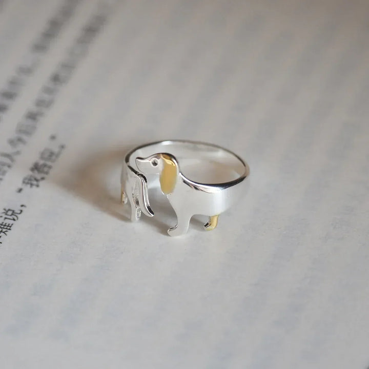 925 Sterling Silver Dachshund Ring – Adjustable Fit 3