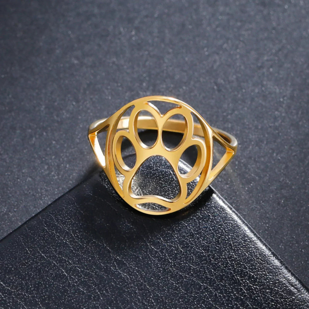 Open Paw Ring in Stainless Steel – Lightweight & Stylish 1