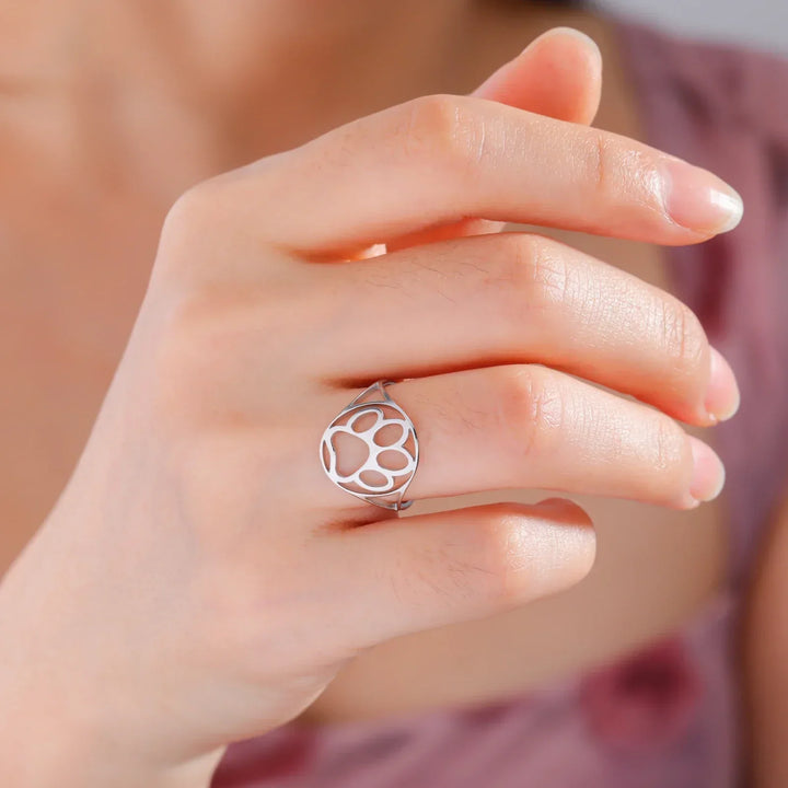 Open Paw Ring in Stainless Steel – Lightweight & Stylish 3