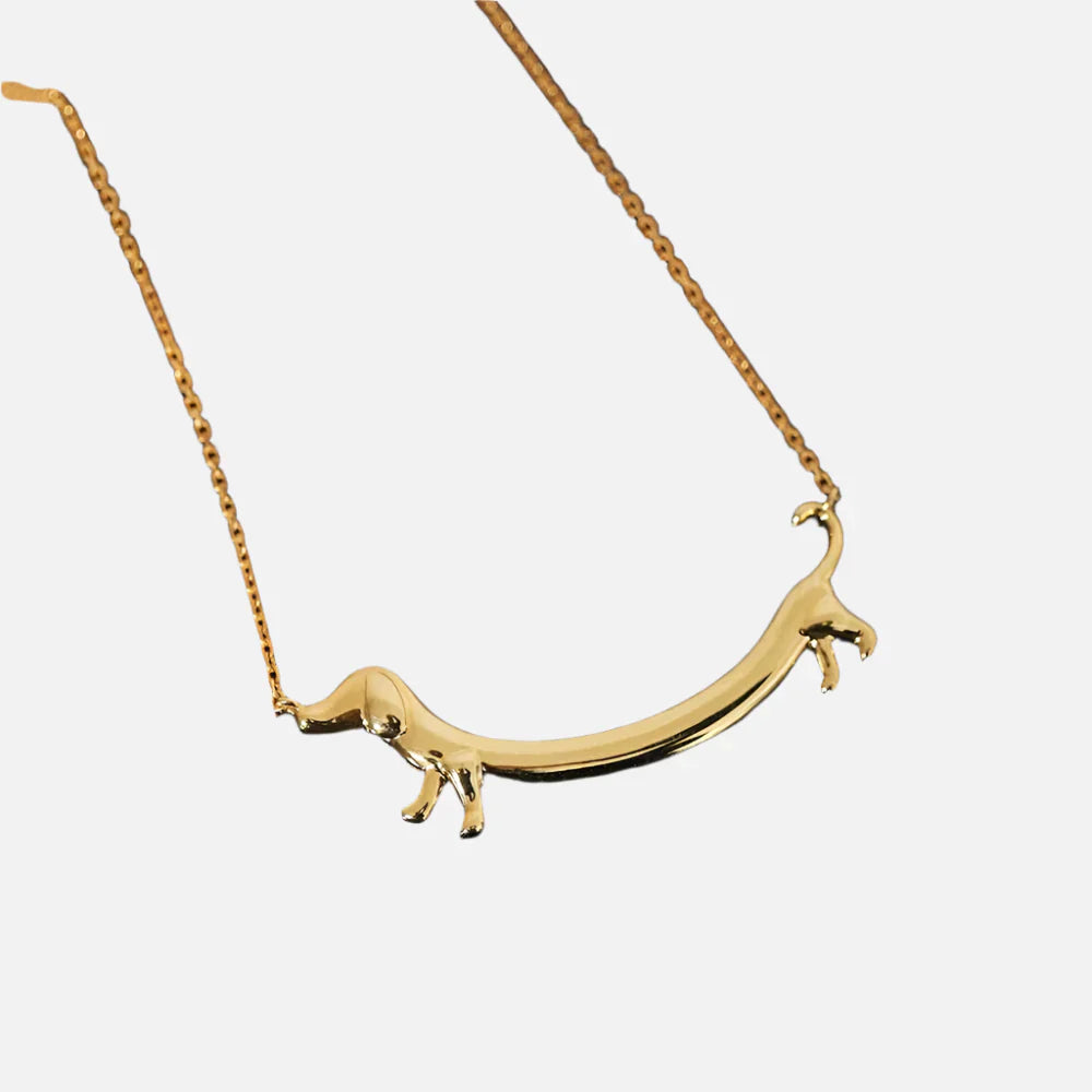 Gold-Tone Dachshund Necklace 1