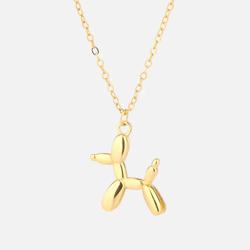 Gold-Tone Balloon Dog Pendant Necklace 1