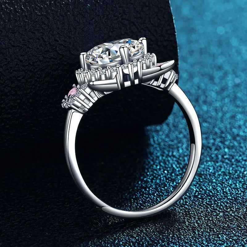 Adjustable Cat Ears Ring with Zirconia 4