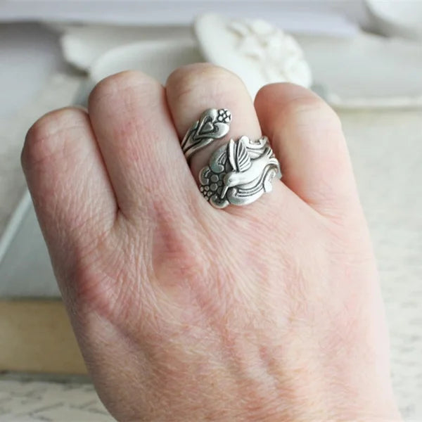 Hummingbird Flower Ring 5