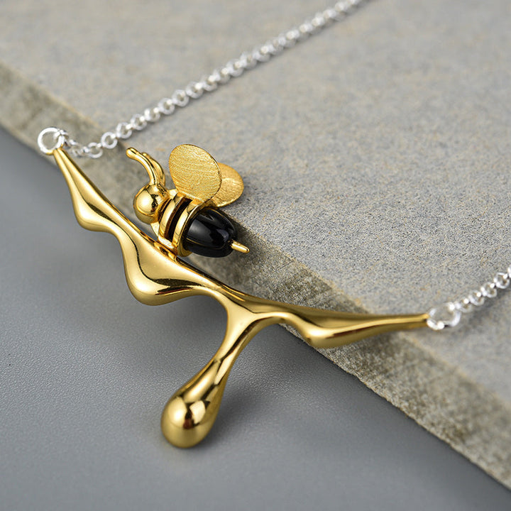 Dripping Honey & Bee Necklace 5