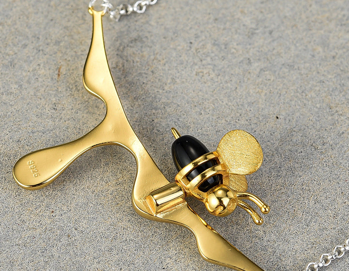 Dripping Honey & Bee Necklace 6