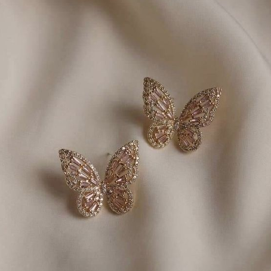 Vintage Bright Butterfly Earrings 1