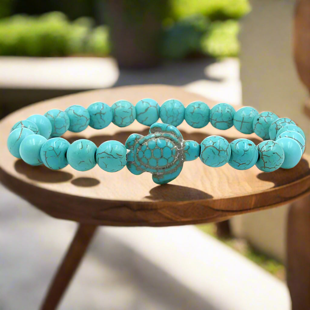 Unique Natural Stone Beads Turtle Bracelets 1